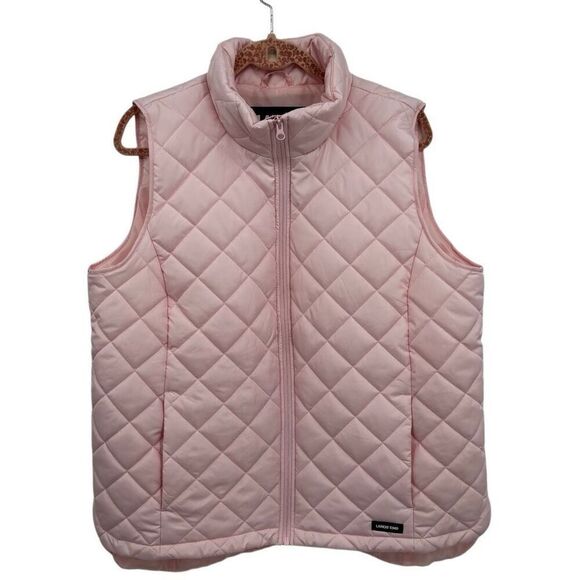 Land’s End Quilted Puffer Vest Light Pink  XL/18 - Picture 1 of 10